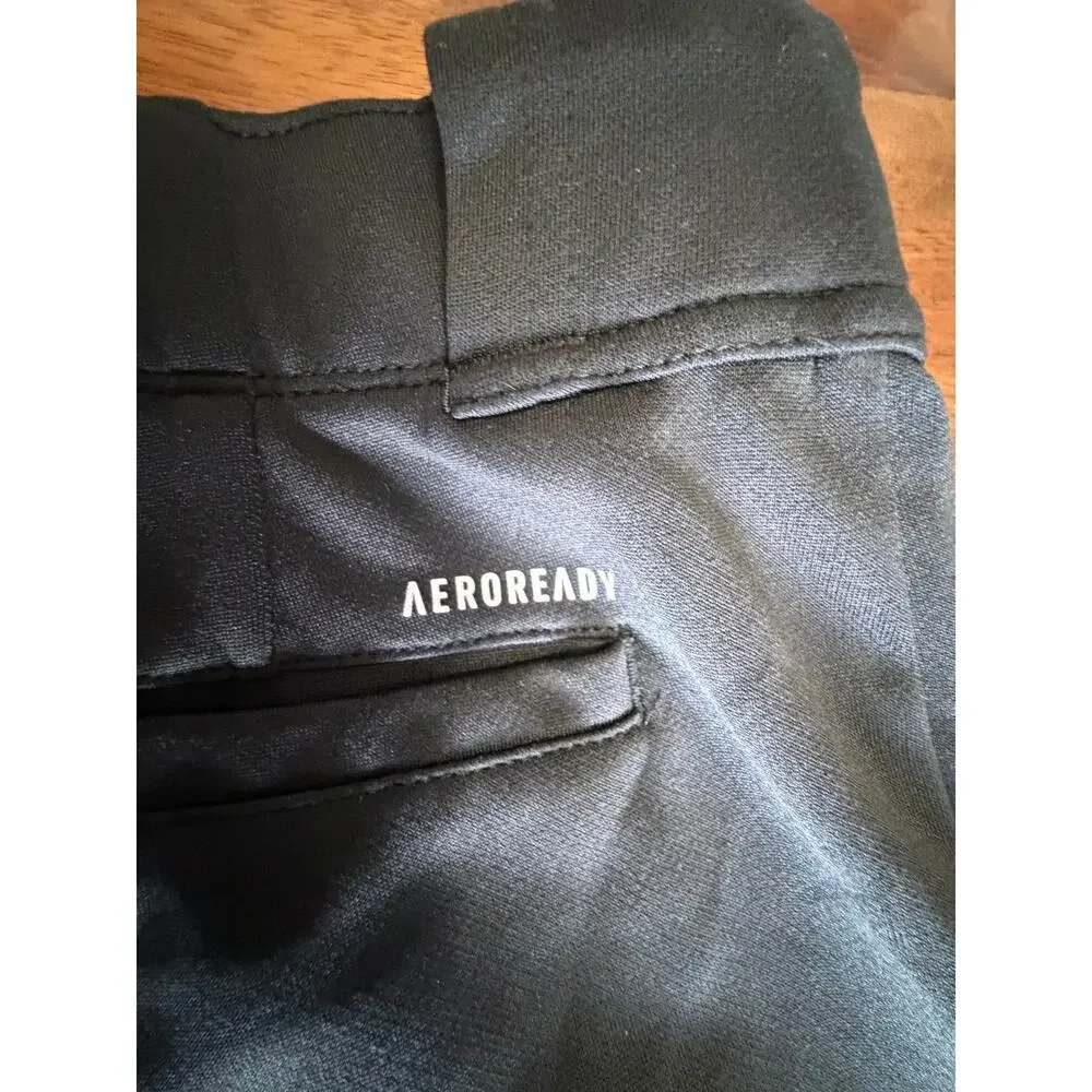 Adidas Aeroready Baseball Football Pants Mens M Black Tapered Athletic
